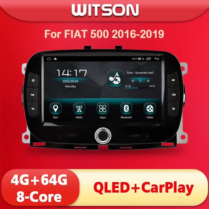 

WITSON Android 11 автомобильный монитор для FIAT 500 2016 2017 2018 QLED экран беспроводной carplay автомобильное стерео головное устройство навигация GPS