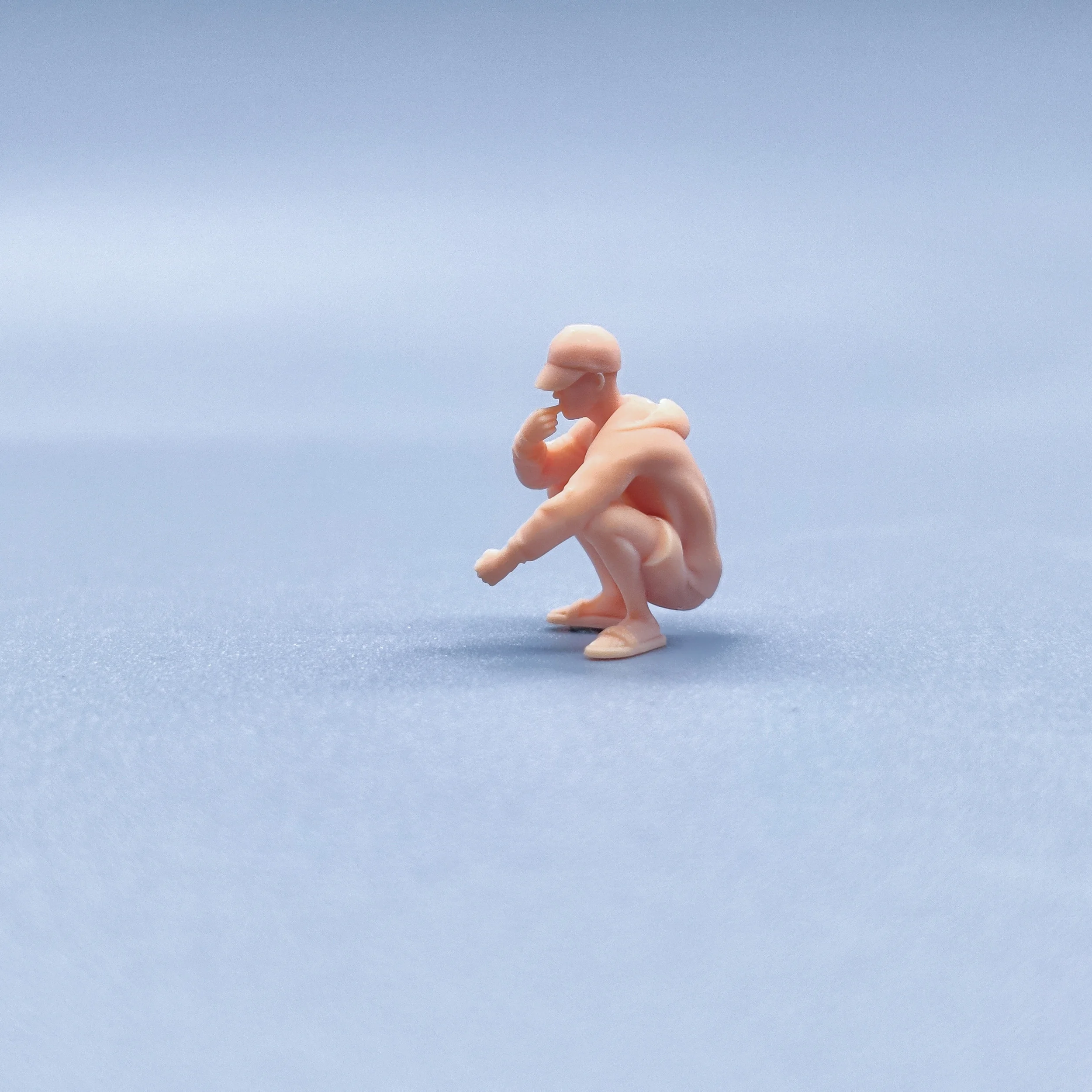 1/64 1/43 фигурки модель в масштабе смола мужчины едят дыню семена и тапочки