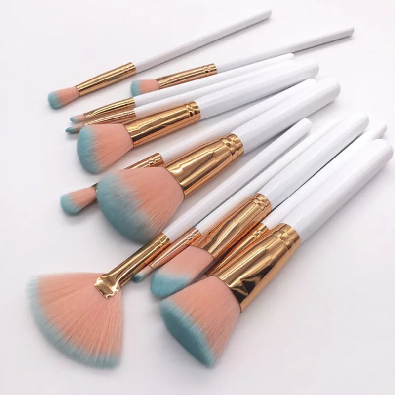 

12pcs Makeup Brushes Set with High Quality Leather Case Fan Loose Powder Foundation Contour Blush Eyebrow Brush Pincel Maquiagem