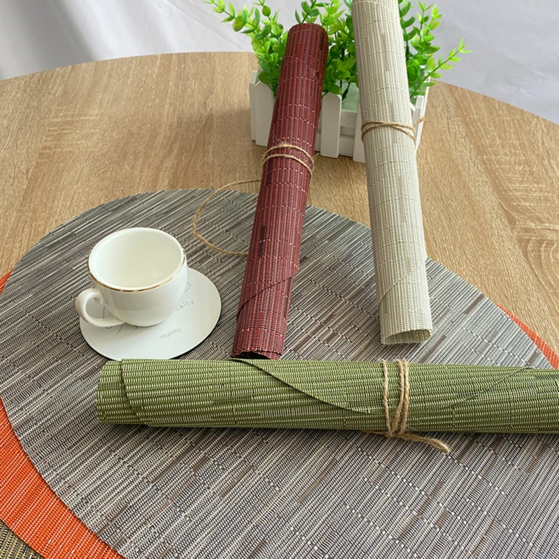 

Коврик кухонный Овальный из ПВХ, с бамбуковой текстурой