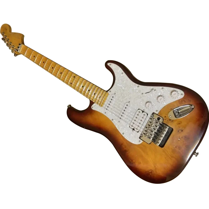 Stratocaste r 22 лада профессиональная паз зубчатый кленовый гриф хромированный