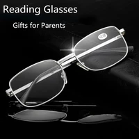 elegant all alloy frame readingglasses with resin lenses comfortable lightweight transparent men and women eye glasses gafas