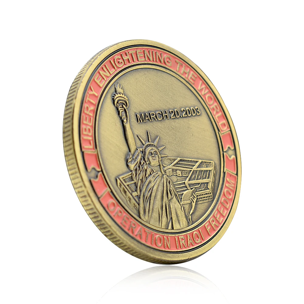 Управление иракской свободой медные монеты Свобода просвещение мир Ретро медаль Святого искусства