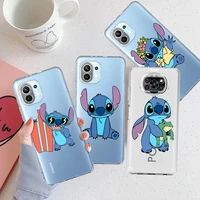 lovely stitch cute clear case for xiaomi mi poco x3 nfc m3 pro f3 f1 11 lite 12 note 10 11t 9t transparent phone cover cartoon