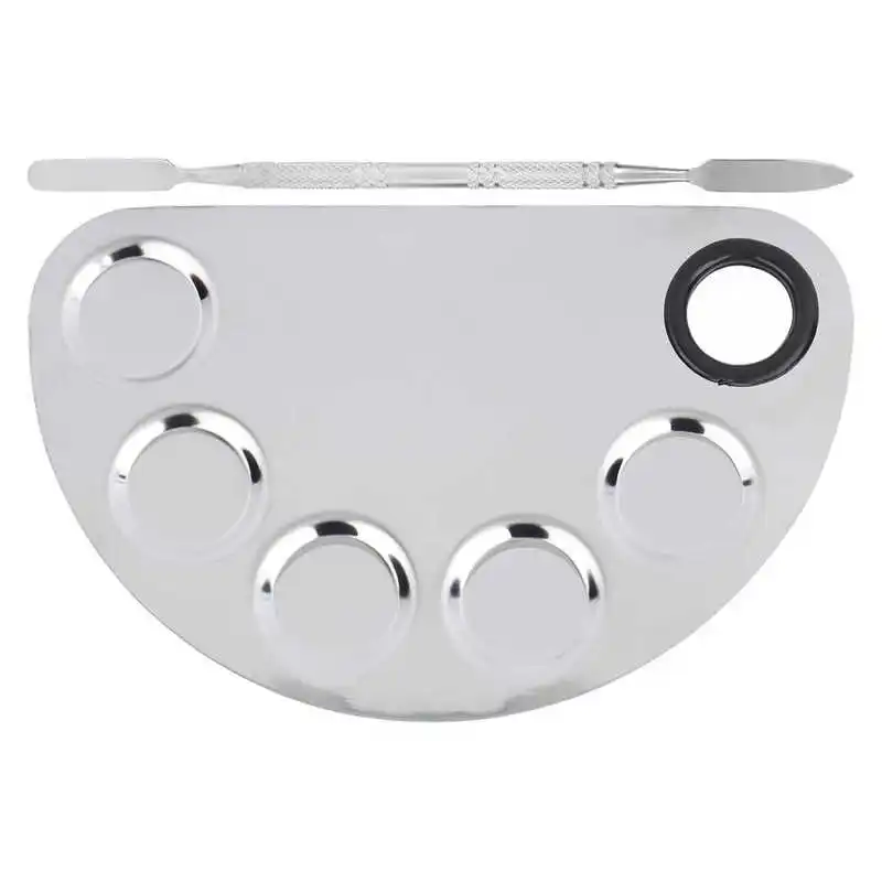 

Косметическая тарелка для смешивания макияжа, разглаживающие поверхности, текстурированная ручка, удобное захватывание для профессионало...