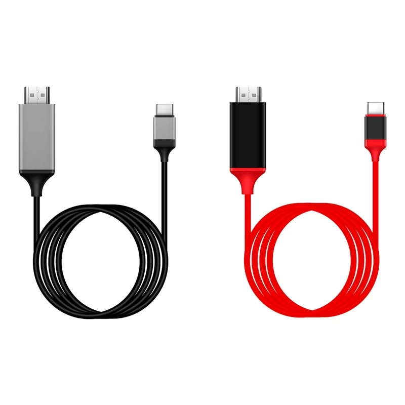 

Розничная продажа, Кабель-адаптер с разъемом типа C и HDMI, 60 Гц, кабель высокой четкости для проектора ноутбука, планшета, кабель для одного и т...