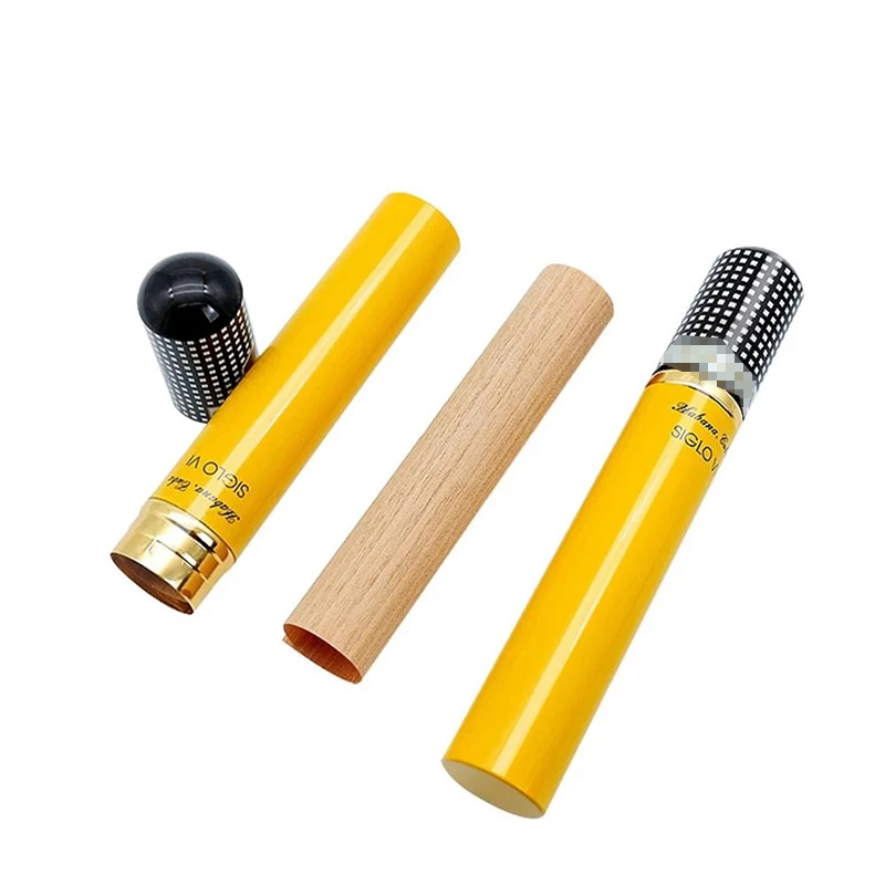 Портативная Алюминиевая трубка для сигар карманы путешествий кедровая