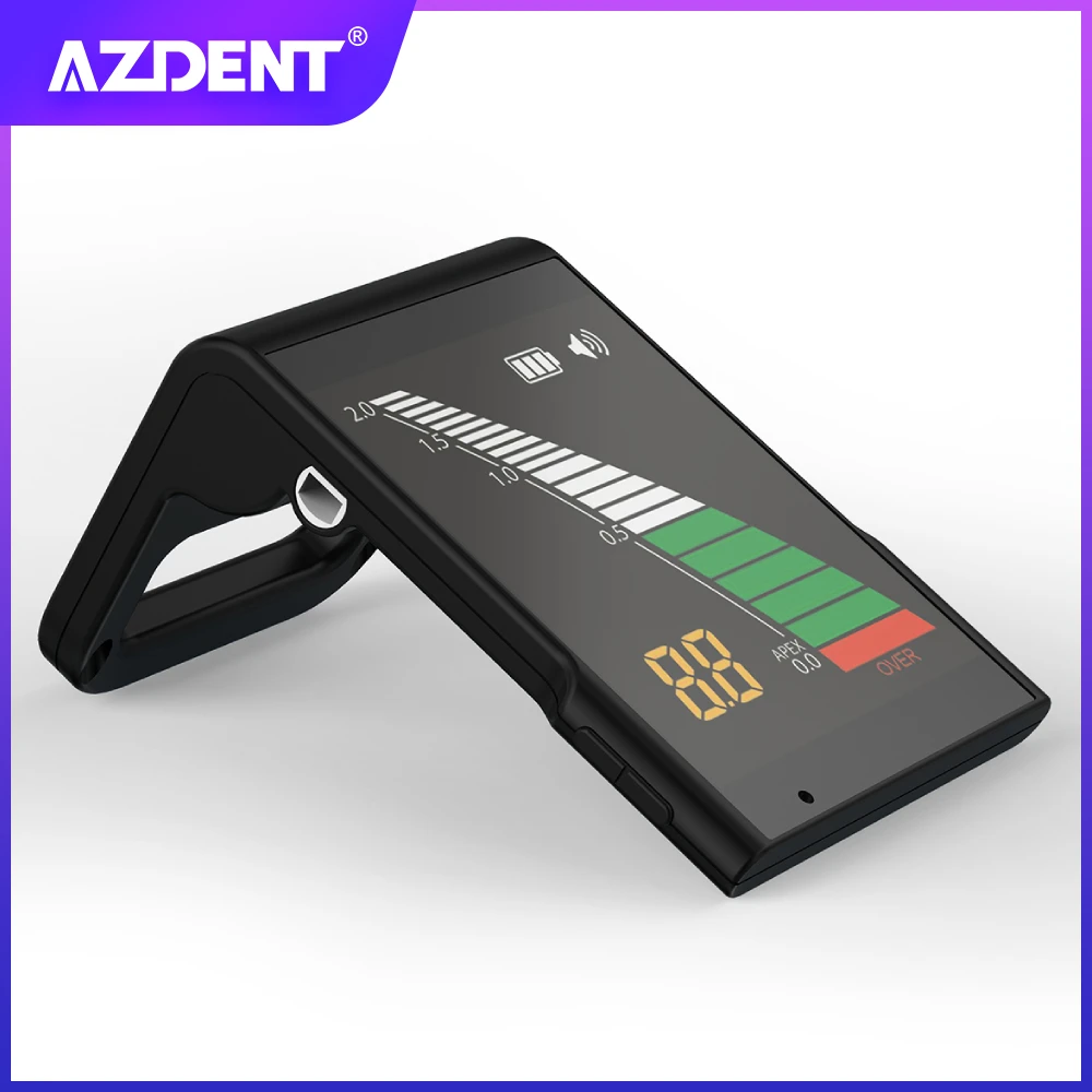 AZDENT 3.2 Inch Dental Endo Root Cancal Apex locator Automatic Calibratingensures Endodontic Buzzer Alert Dentistry Tool