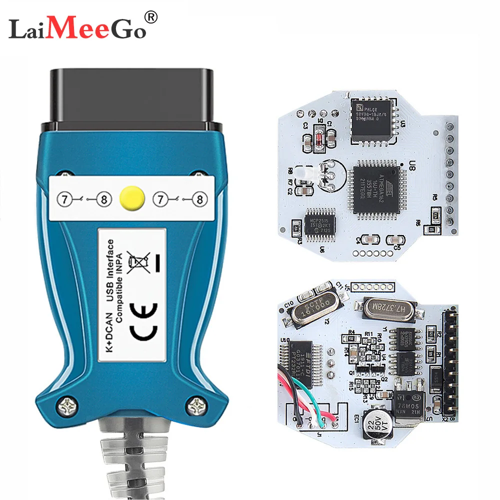 Полный чип для BMW INPA K DCAN + CAN FTDI FT232RL USB диагностический интерфейс переключатель