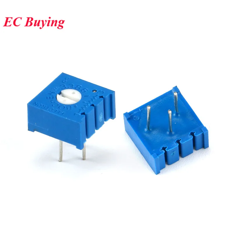 

10pcs/lot 3386P 3386 1K 10K 100K 2K 20K 5K 50K ohm 102 103 104 202 203 502 503 Trimpot Trimmer Potentiometer Resistance