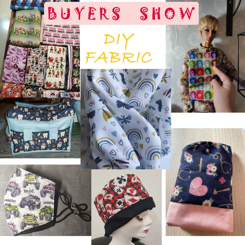 Полиэстеровая хлопчатобумажная ткань фрукты овощи бэнто принт платье сделай сам