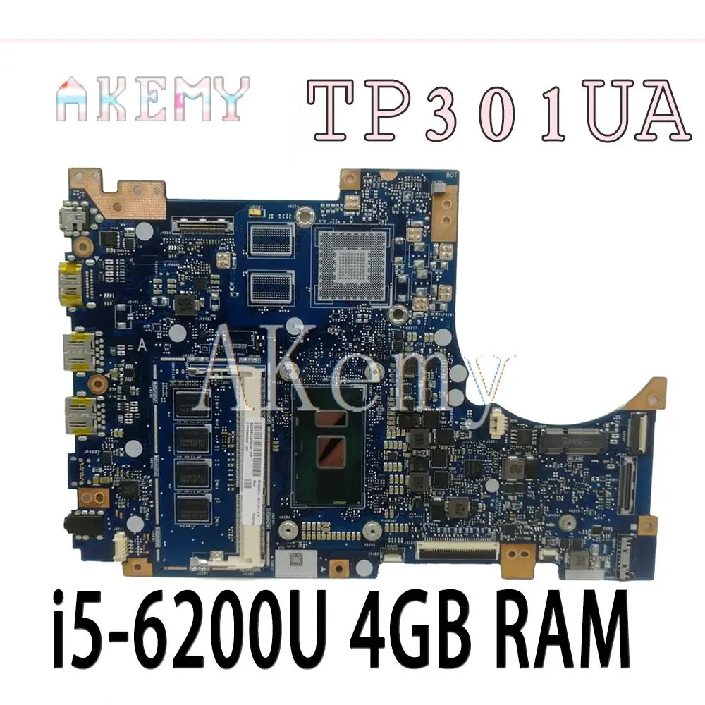 

TP301UA/ i5-6200U/I5-6198U CPU 4GB RAM For Asus TP301U TP301UA TP301UJ TP301UJ Laptop motherboard TP301UA Mainboard 100% Tested
