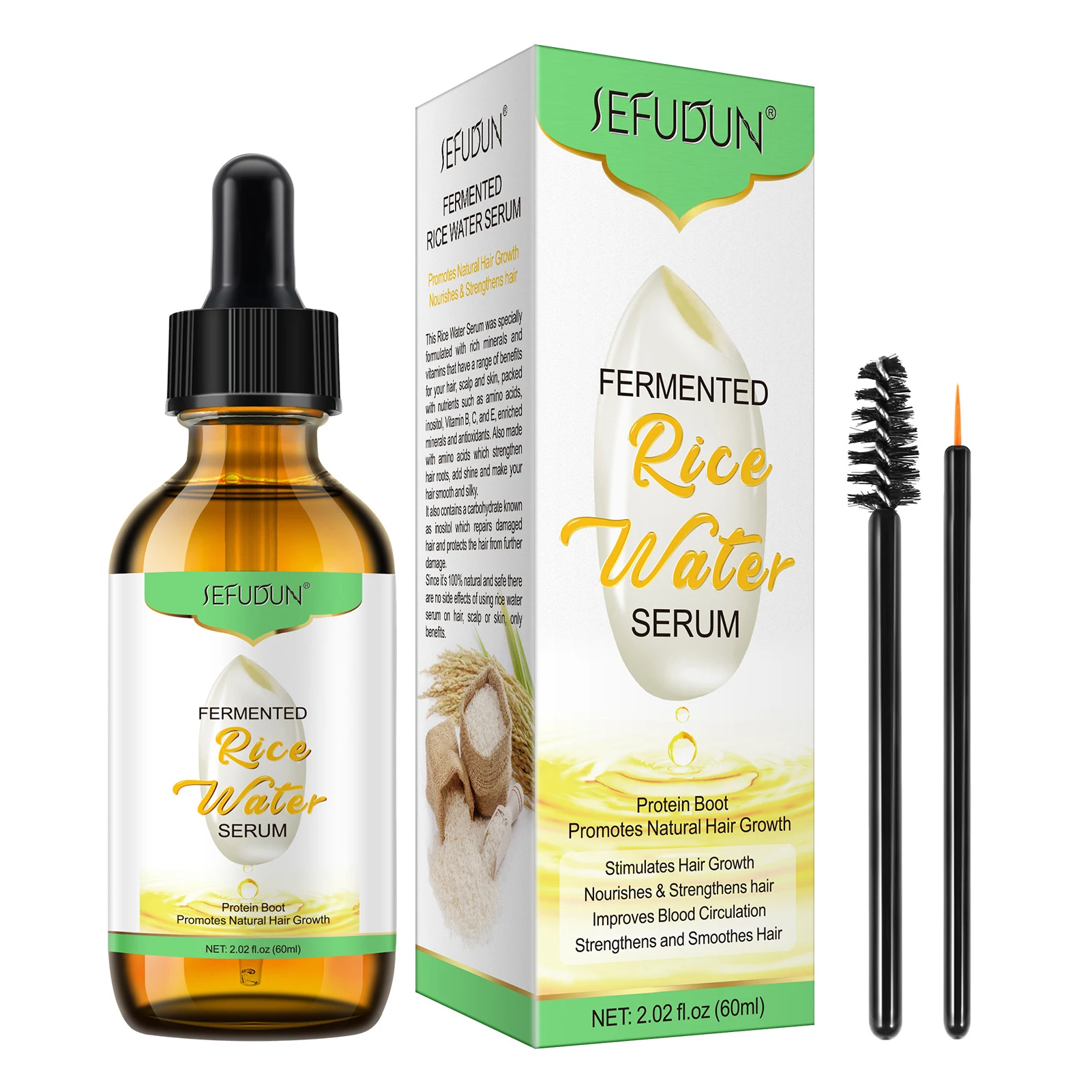 

Rice Hair Essential Oil 60ml Hair Care Essential Oil Smoothing Nourishing Moisturizing Repair Hair Care For Dry Damaged Hair