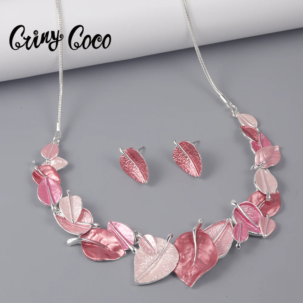 

Cring Coco 2023 Enamel Leaf Choker Trendy Accessories Chains New Designer Luxury Fashion Pendant Jewelry Necklace for Women