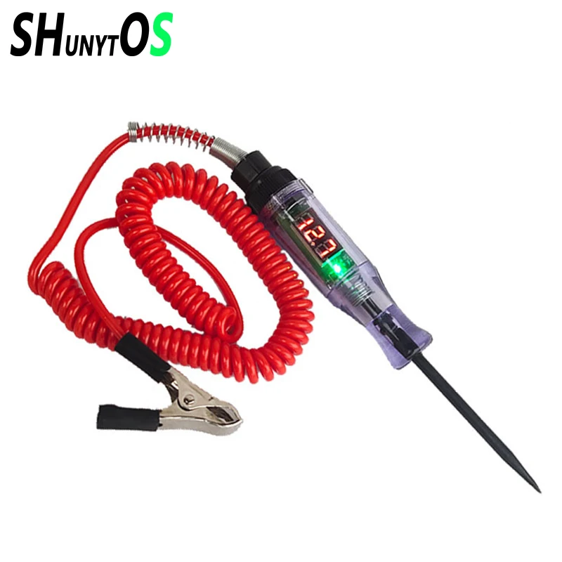 

DC 12V 24V Automotive Test Light Digital LED Circuit Tester Car Truck Electric Tester Light Tool Bulb Diagnostic Tools Repair