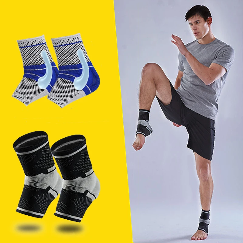 2 PCS Gym Fitness Football Ankle Support Basketball Ankle Brace Compression Cycling Running Nylon Strap Belt Ankle Protector