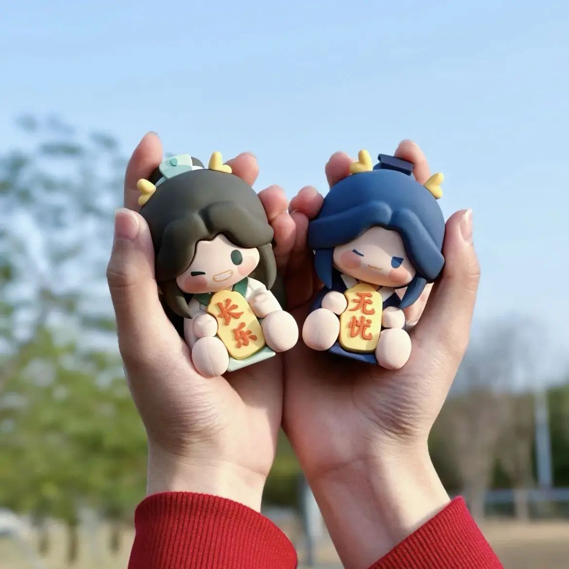 Фото Аниме Tian Guan Ci Fu Safety Series Xie Lian Hua Cheng, милое украшение для рабочего стола, экшн-фигурка, игрушка в подарок №2