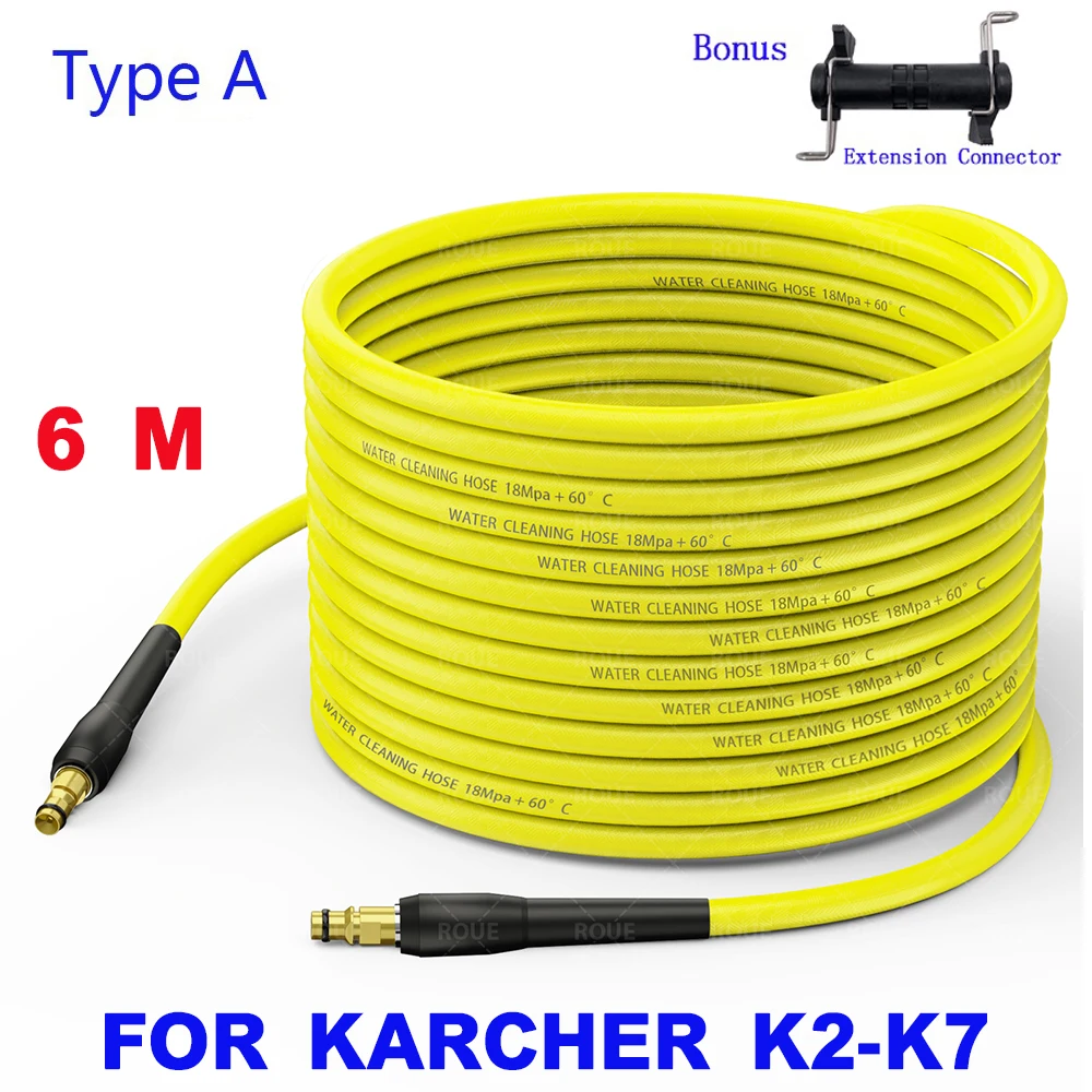 

ROUE для Karcher 6-20 м шланг для мойки высокого давления серии K для K2 K3 K4 K5 K6 K7 аксессуары для шлангов для мойки высокого давления