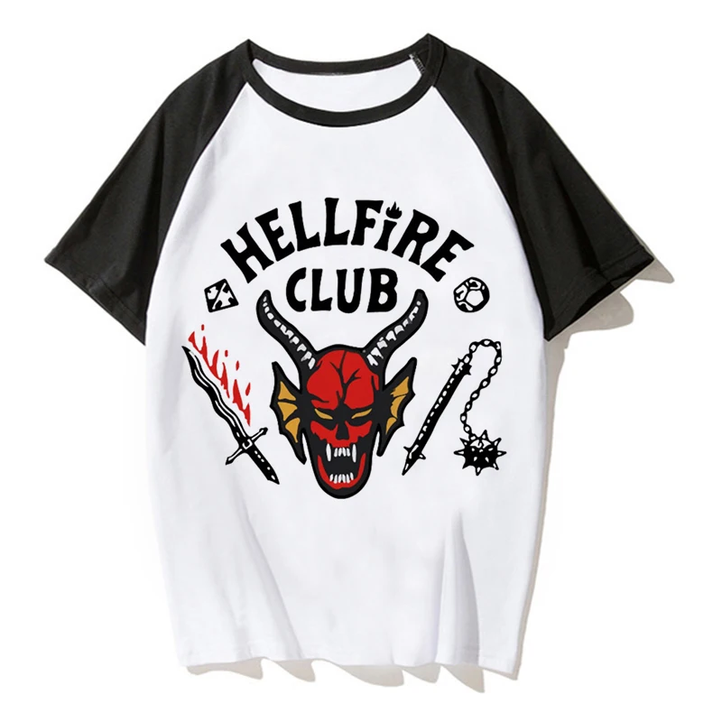 

Hellfire Club Eddie Munson Season 4 T Shirt Women Upside Down Tshirt Eleven Female T-shirt Femme Tee Shirts Funny Clothing