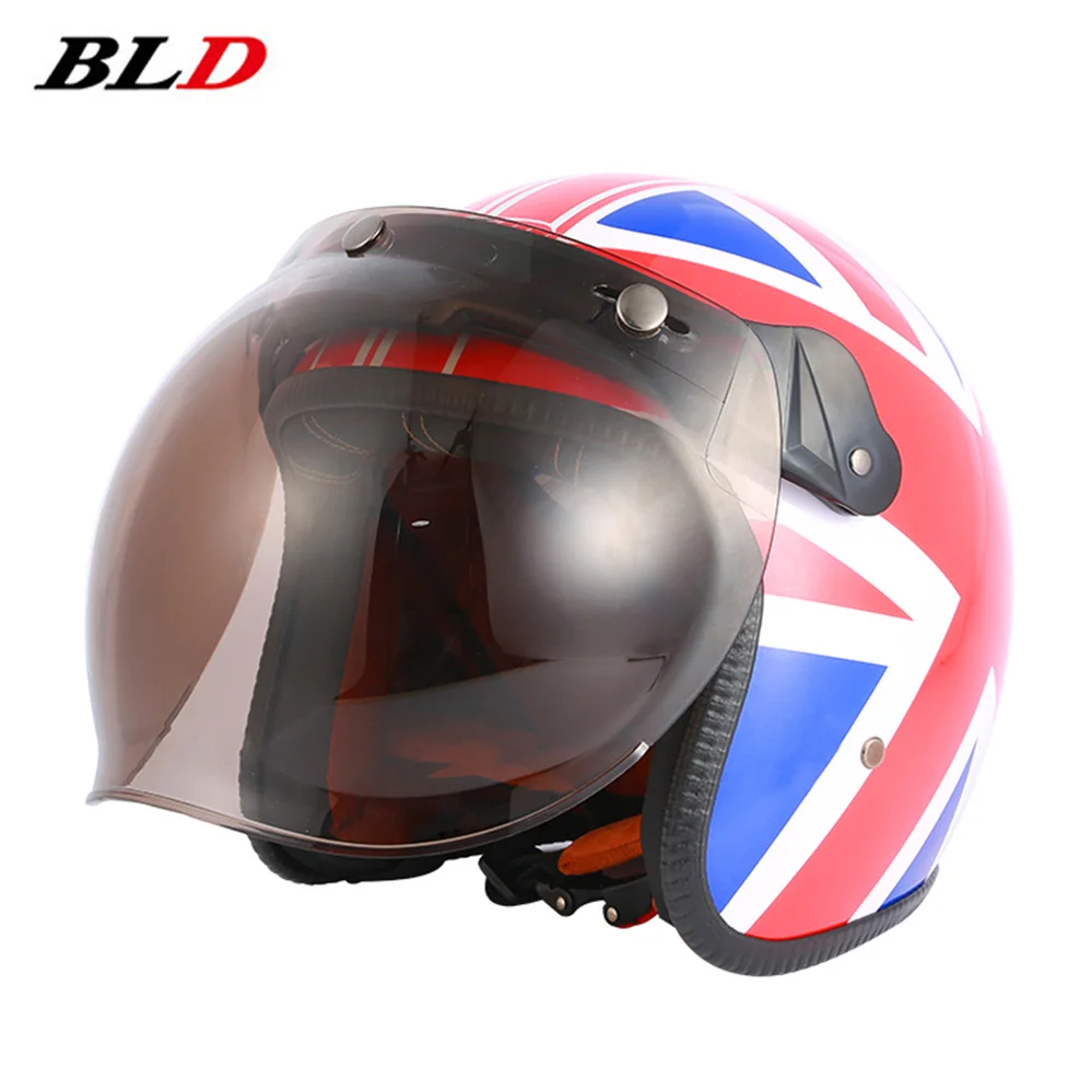 

Open Face Motorcycle Helmet DOT Approved Men Women Genuine Vintage Retro Scooter Riding 3/4 Jet Casco Moto Motorbike Capacete