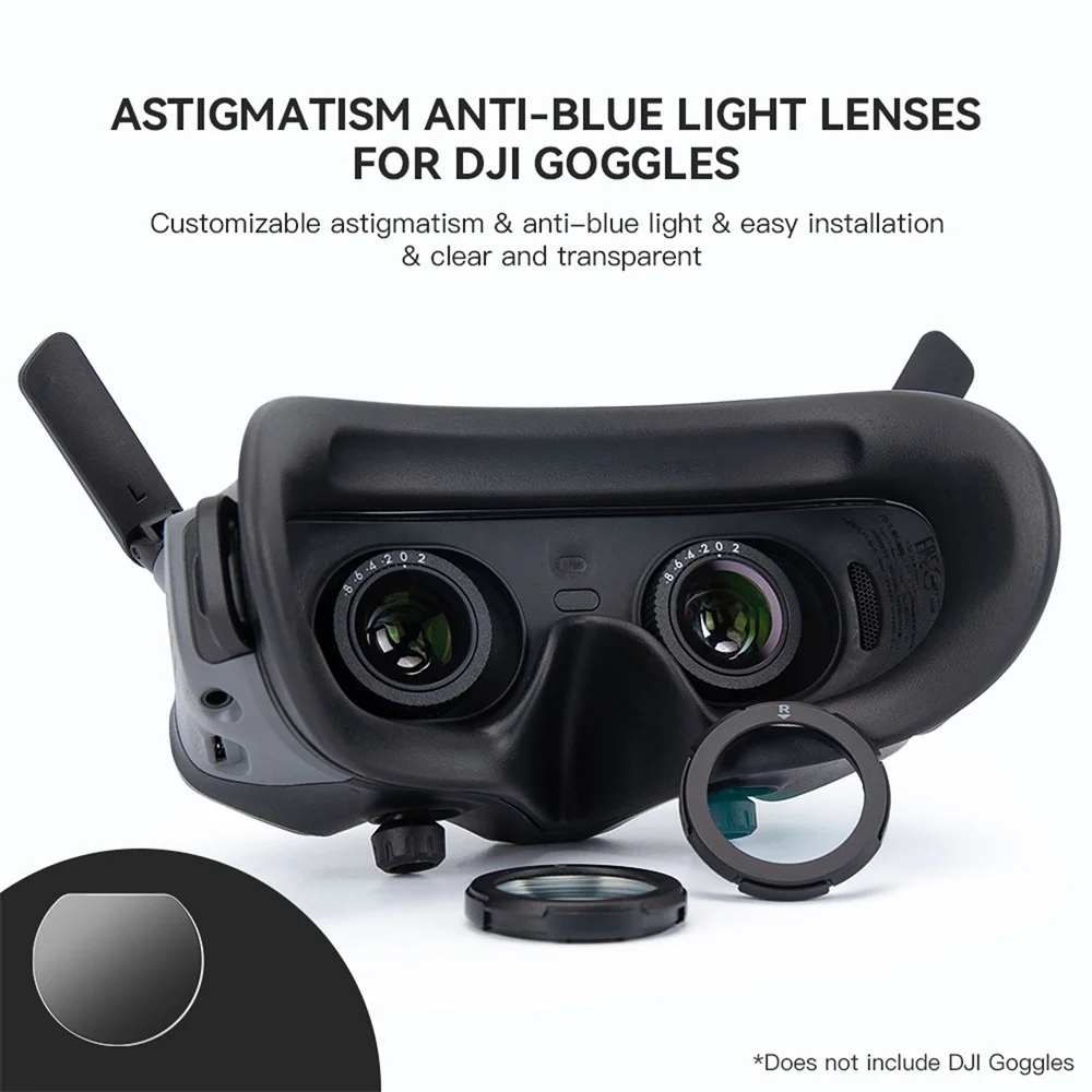 

for DJI Avata Goggles 2 Astigmatism Anti-blue Light Lens Clear Glasses for 50/200/300/400/500/600 Degree
