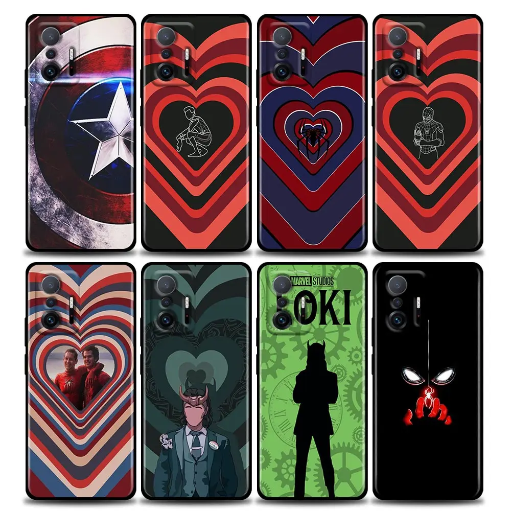 

Funda Coque Phone Case for Xiaomi Mi 9 9T SE 10T 10S A2 Lite CC9 Note 10 Pro 5G TPU Capa Case Cover Marvel Loki Spider-Man Art