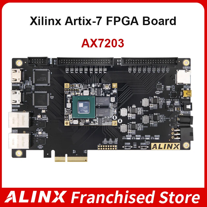 

ALINX AX7203 XILINX Artix-7 XC7A200T FPGA Development Board A7 SoMs PCIe Accelerator Card