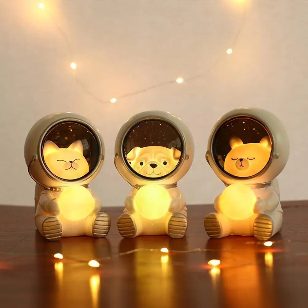 

Pet Astronaut Led Cute Pet Spaceman Night Lamp Bedroom Led Star Ornaments Gift Light Lamp Personality Jewelry Mode H7u7