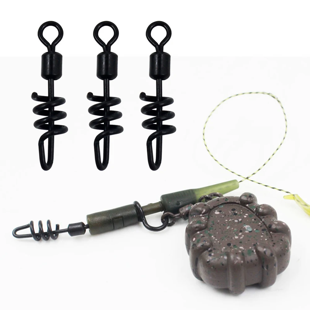 

10/20pcs Fishing Corkscrew Swivel Quick Change Snap Leader Looped Hooklinks Fishing Connector Fishing Hook Tackle Accessories