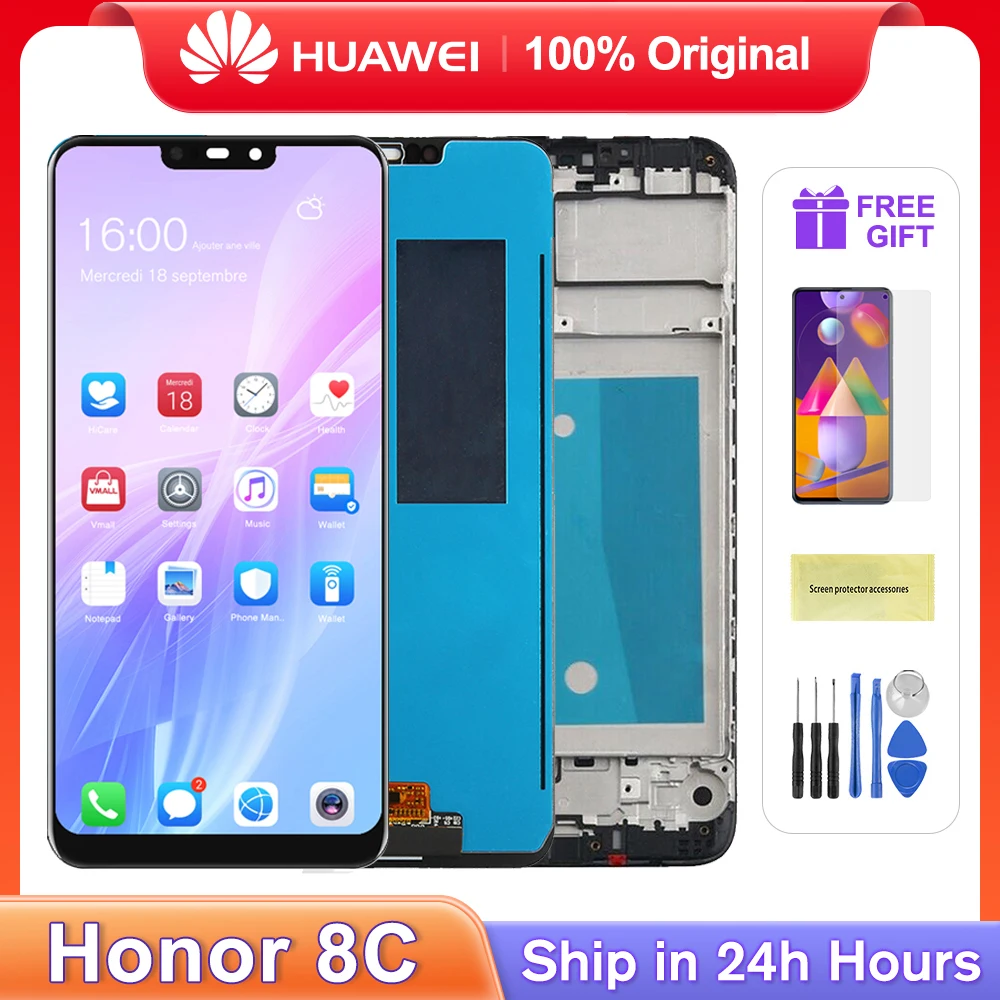 100% протестированный оригинальный 6 26 ''ЖК-дисплей для Huawei Honor 8C ЖК-дисплей