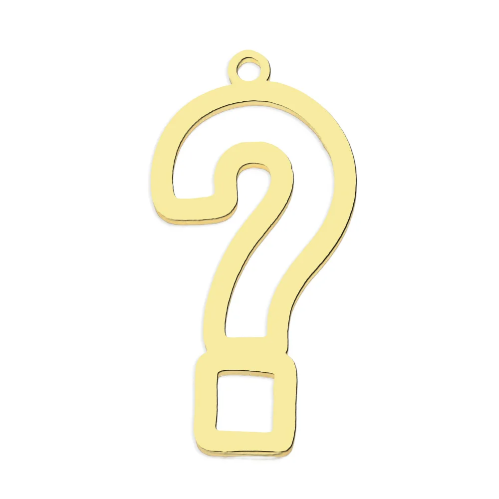

Pandahall 5pcs Question Mark Stainless Steel Pendants Laser Cut Metal Charms For Necklace Bracelet Earring Jewelry Making Gift