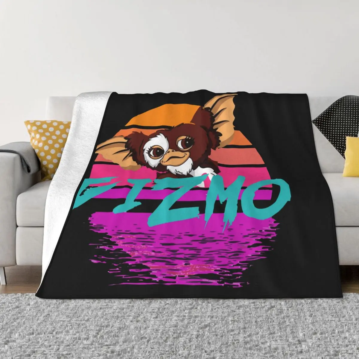 

Gizmo Monster Blanket Gremlin Mogwai 80s Horror Plush Awesome Soft Throw Blanket for Bedspread Spring Autumn