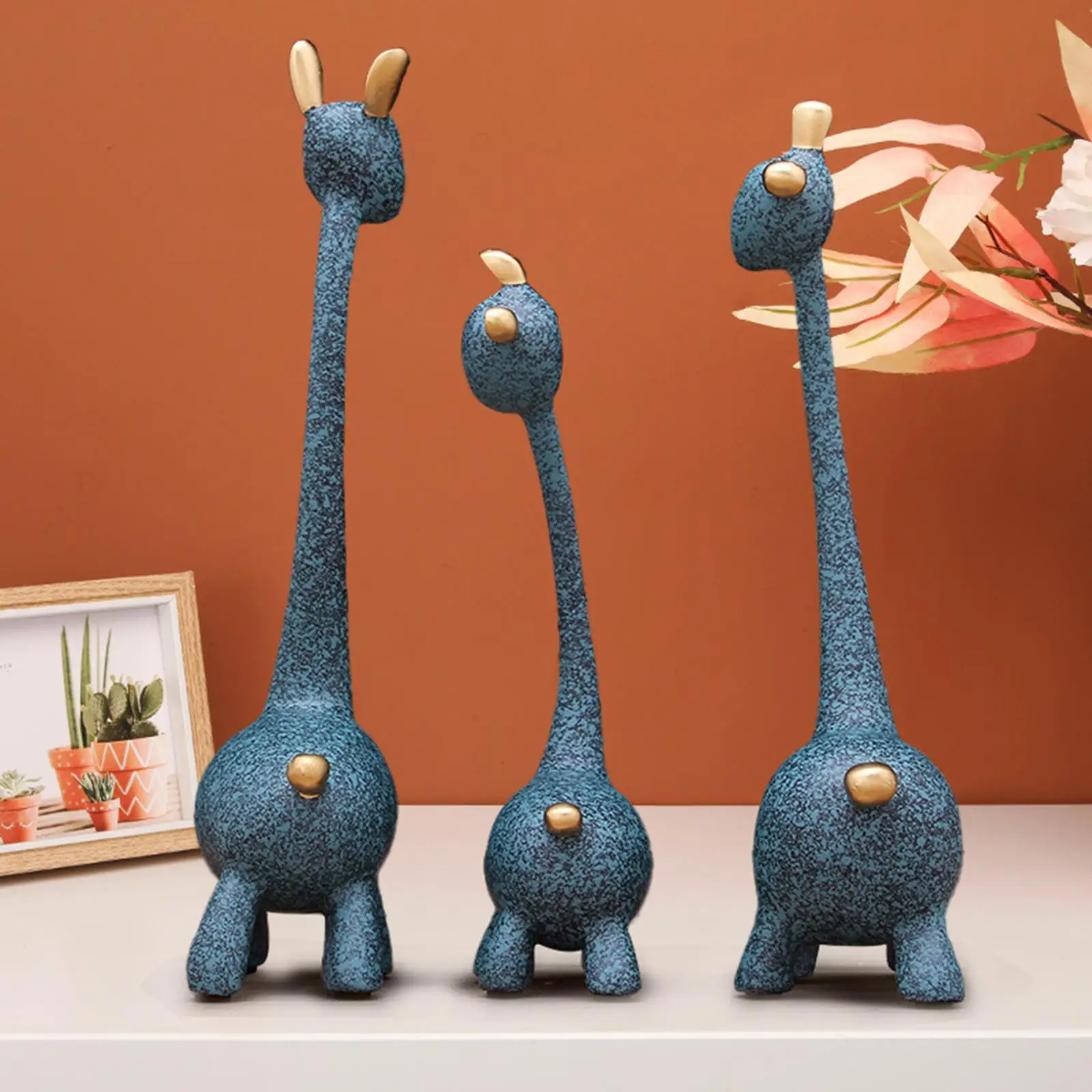 

Статуи жирафа, украшения, фигурки животных, ремесла из смолы для ТВ-кабинета