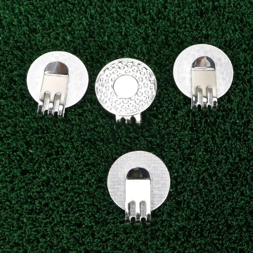 

New Magnetic 25mm Silver Cap Clips Golf Training Aids Golf Balls Aiming Golf Ball Mark