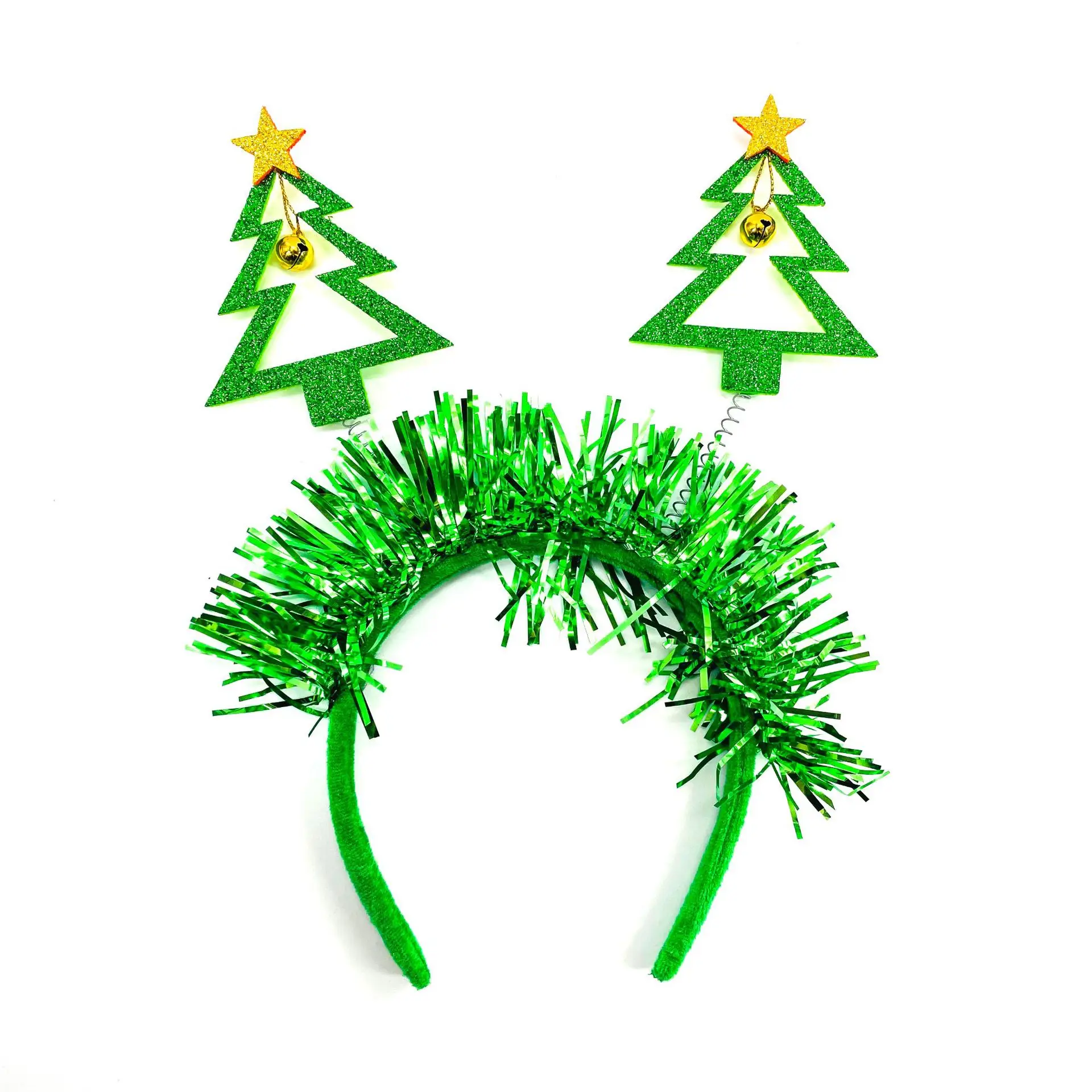 Рождественская елка снежинка колокольчики повязка на голову рождественские