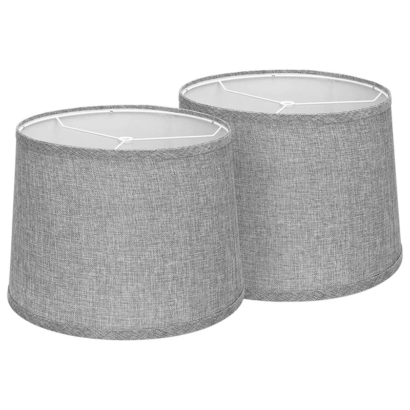 

Natural Linen Lampshades High Replacement Fabric Lampshades 12.6X11.6X9.8Inch For Table Lamp Floor Lamp A