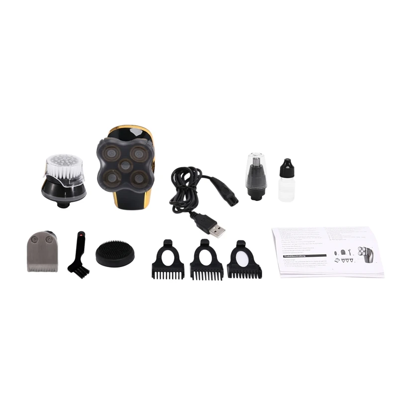 

Bald Men Shaver Rotary Electric Men's Cordless Shaver Multifunctional Electric Shaver For Bald Men Waterproof