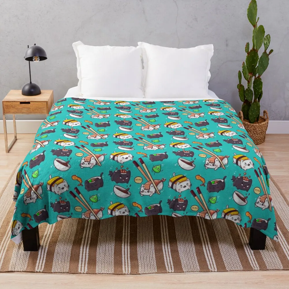 

Sushi cats Throw Blanket Blanket Luxury Throw Rug