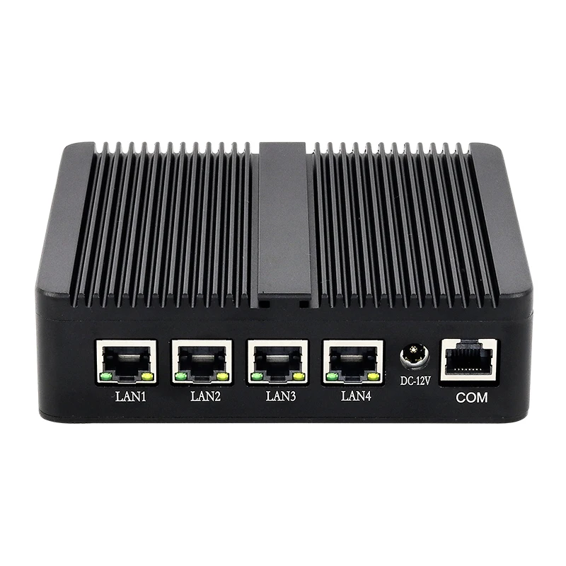 Fanless Mini PC Soft Router Intel Celeron J4125 Quad Cores 4x LAN 2.5G Intel i225V NIC Friewall Appliance