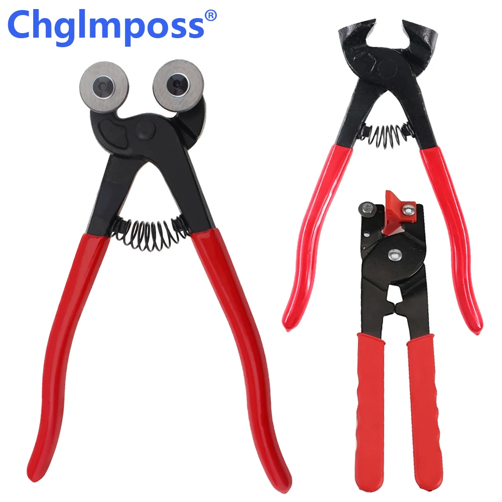 Щипцы для мозаики из стекла и плитки, сверхмощные щипцы с двойным круглым колесом, плоскогубцы для обрезки, инструменты для резки керамики