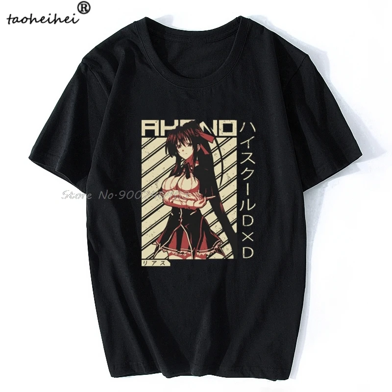 Мужская футболка Akeno Himejima верхняя школа DxD Wifu аниме женская хлопковые футболки
