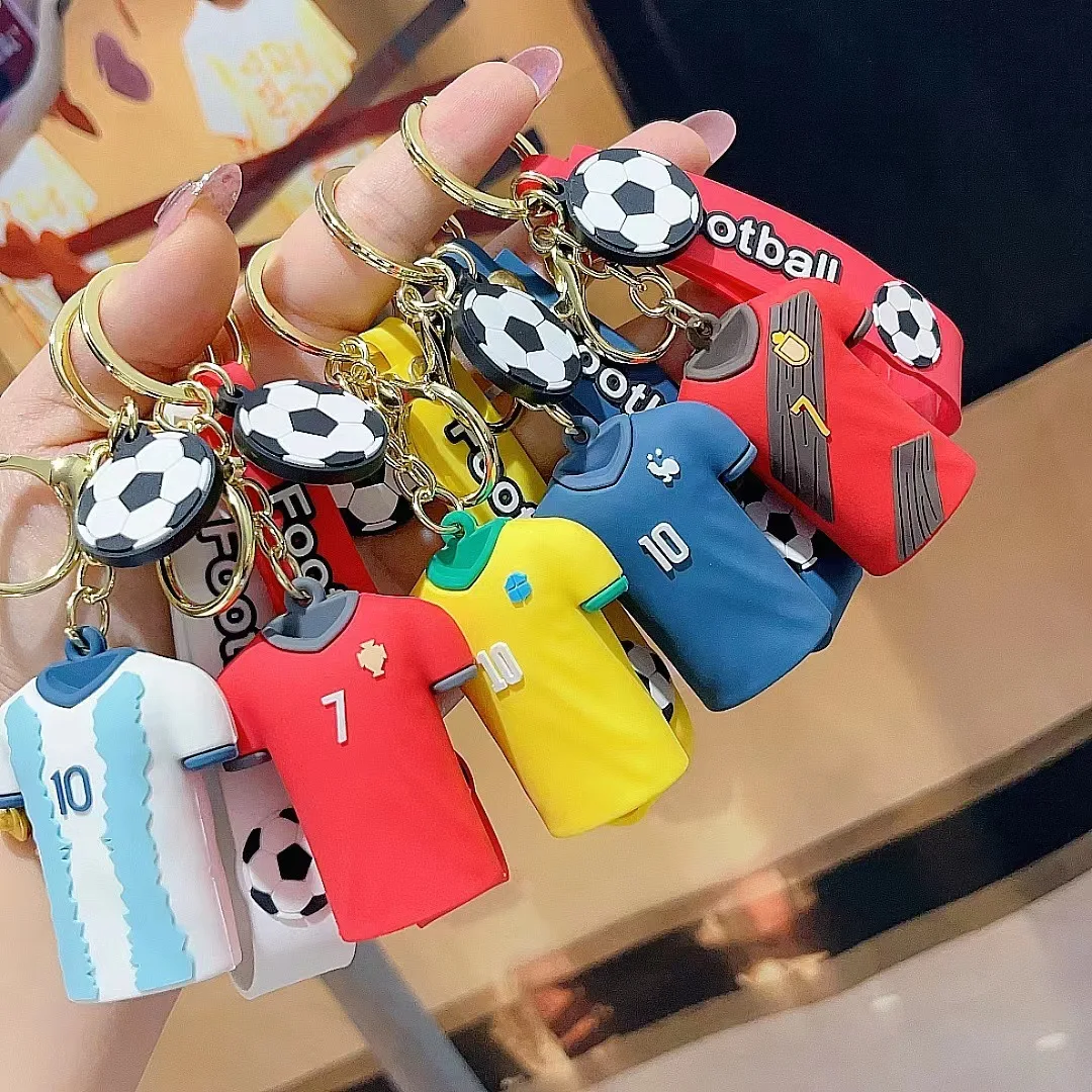 FootballPlayer Neymar Jerseys Keyring Football Clothing Pendant Keychain Fashion Design Women's Hand Bags Car Gifts Four Seasons