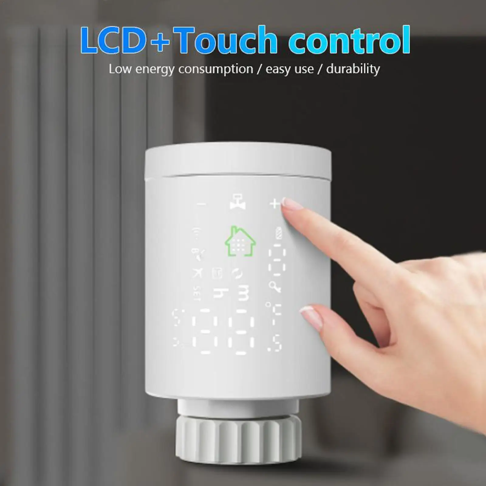 

Smart WiFi Thermostatic Radiator Valve Actuators Remote Heating Voice Google Control Temperature Alexa Home Controller Home T9K7