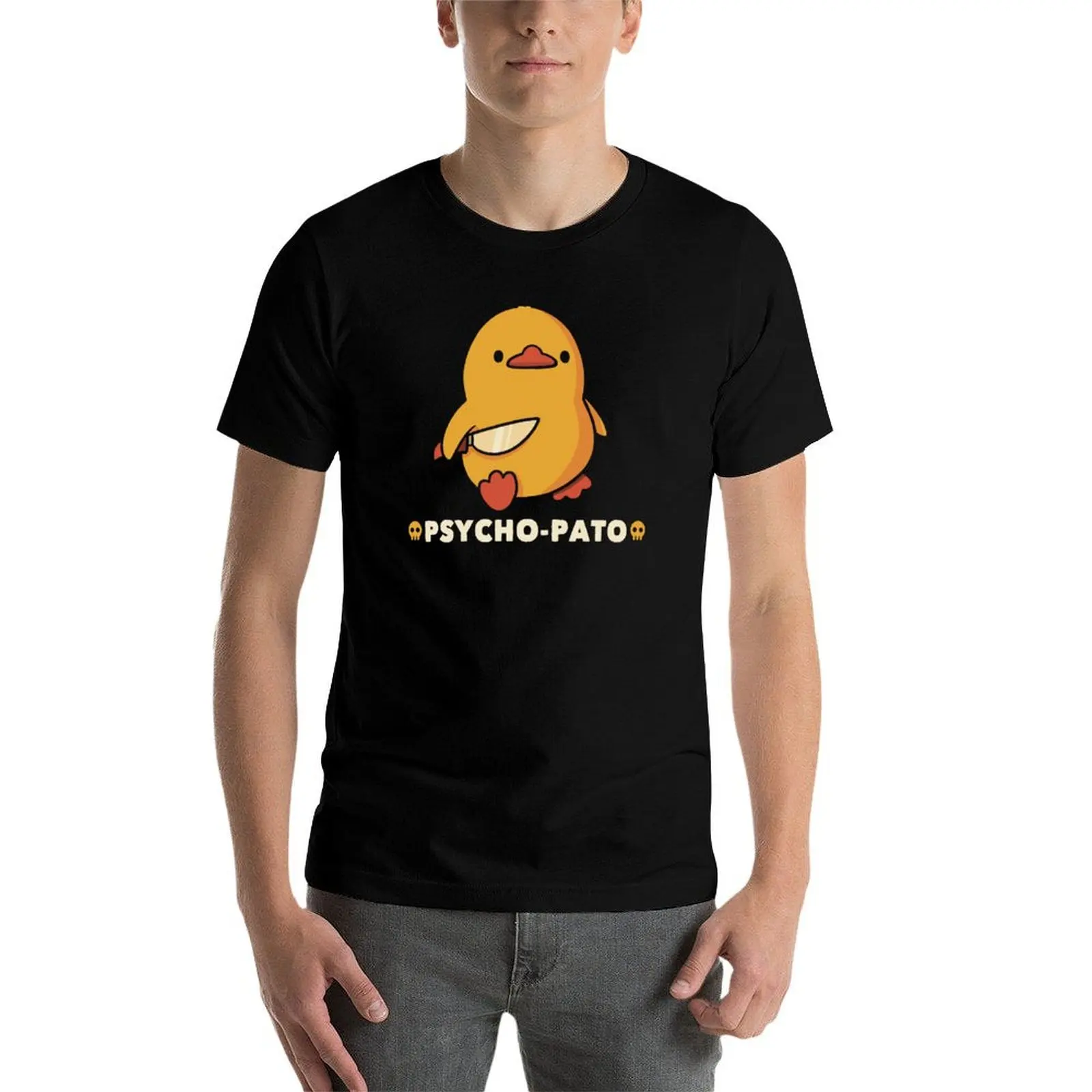 Фото Футболка Psycho-Pato Funny Duck Brown от Тобе Фонсека, модная повседневная футболка с коротким рукавом. №4