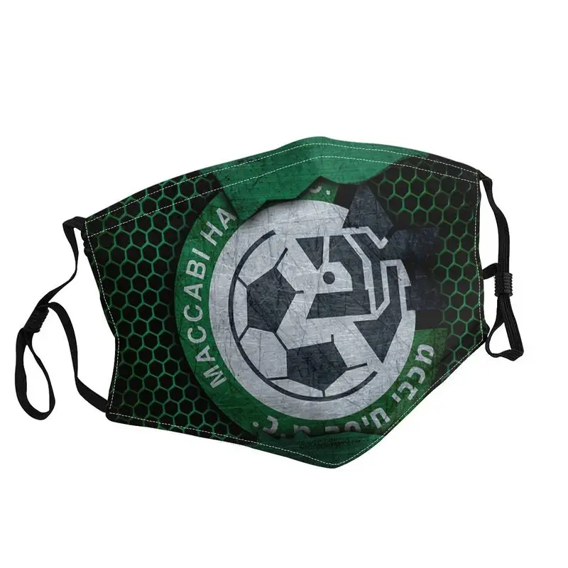 

Регулируемая Маска для лица Maccabi Haifa FC унисекс маска для футбола из Израиля против смога пылезащитный чехол респиратор для рта