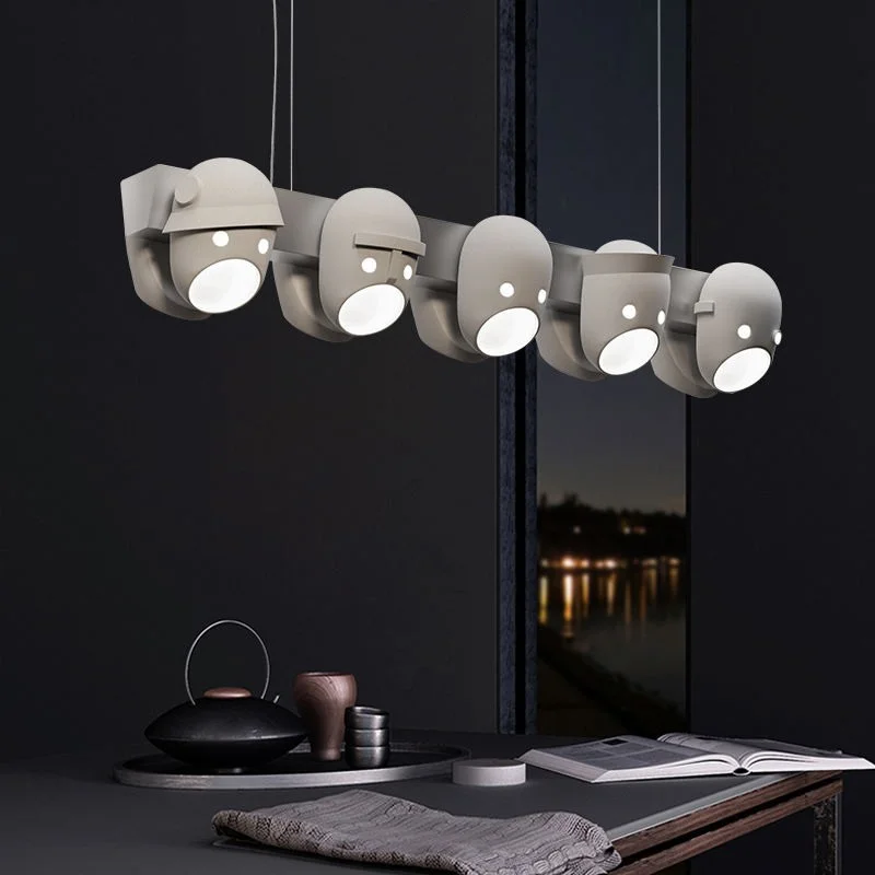 

Chandeliers Lights Resin Creative LED Dining Living Room Deco Hang Modern Nordic Bar Counter Bedroom Art Grimace Pendant Lamp
