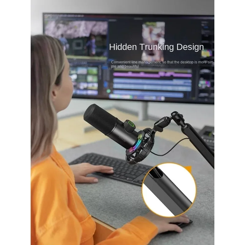 Подставка для микрофона настольная консольная низкая универсальная вращающаяся