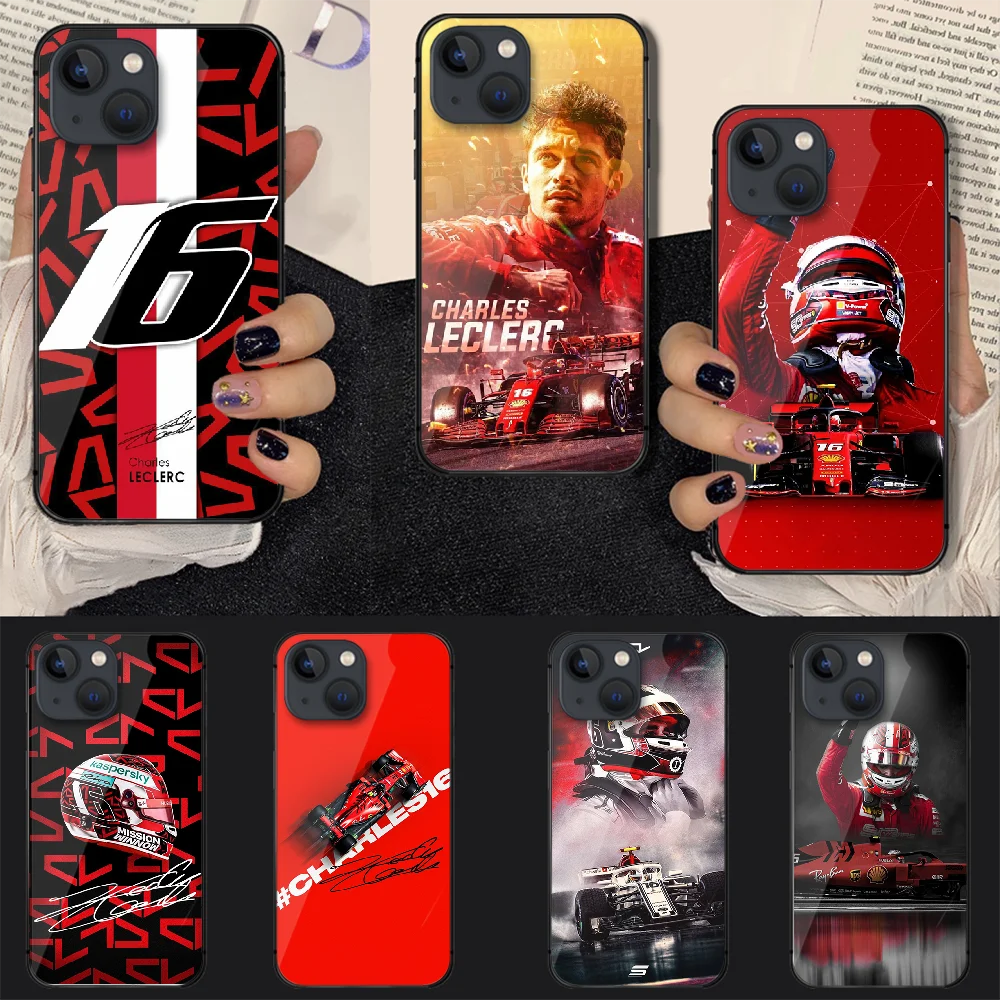 

Charles Leclerc 16 F1 Tempered Glass Phone Case Cover For Iphone 7 8 11 12 13 14 Pro Max Plus Mini 6s X XS XR SE Black