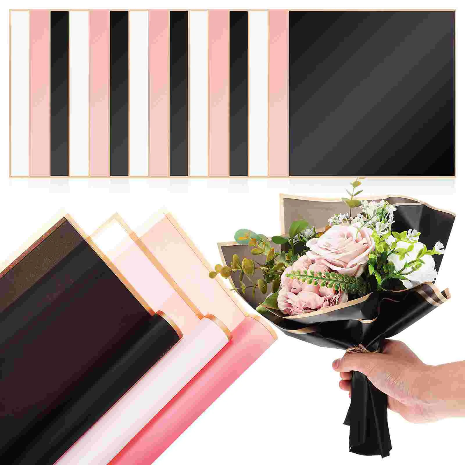 

60 Sheets Flower Bouquet Wrapping Paper Translucent Waterproof Florist Packaging Paper for Flower Shop DIY Craft