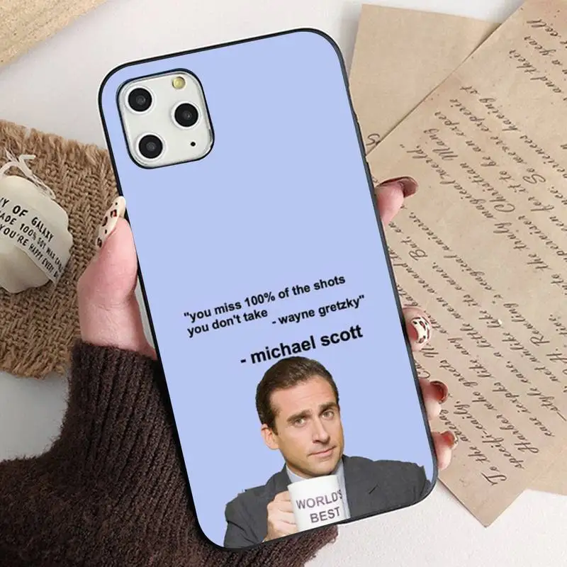 maiyaca michael scott the office phone case for iphone 11 12 13 mini pro xs max 8 7 6 6s plus x 5s se 2020 xr case free global shipping